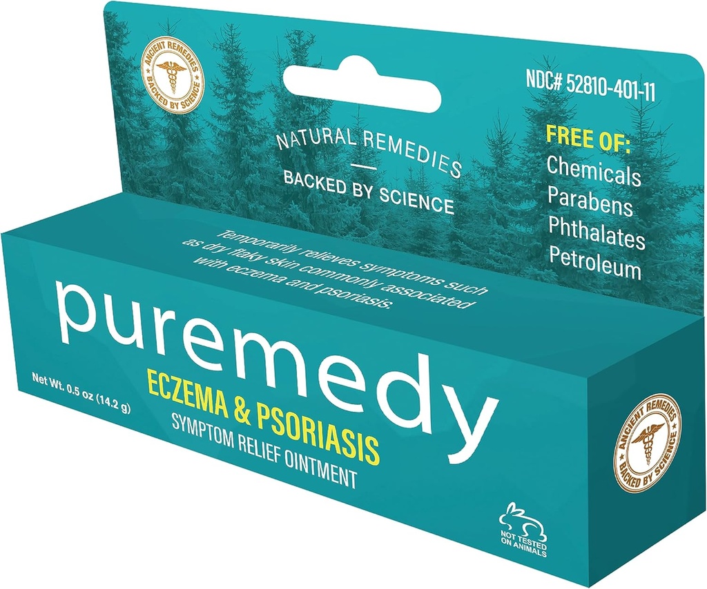 Puremedy Eczema " Psoriasis Relief Ointment Homeopathic All Natural Salve Soothes and Relives Symptoms of Dry Itchy Flaky Scratchy or Weepy Skin - 0,5 oz