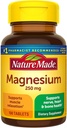 NATURE MADE Magnesio, 250 mg, Tabletas, 100 ct