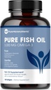 Micronutrientes puros - Omega 3 Suplemento de aceite de pescado, EPA/DHA Ácidos grasos, Suplementos de aceite de pescado con limón - corazón, ojo, cerebro &amp; apoyo inmunológico - 90 Softgels
