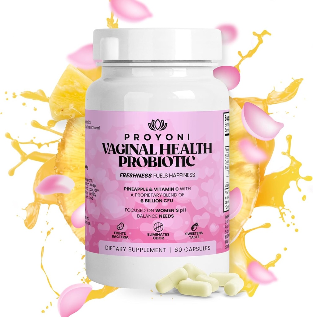 Probióticos vaginales para mujeres, suplemento de salud vaginal - 6 millones CFU Probiótico para pH Balance, promover olor vaginal saludable y flor vaginal, 60 Cuenta (Pack of 1)