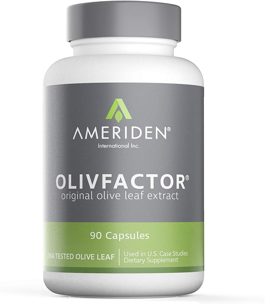 OLIVFACTOR- Original Olive Leaf Extract-DNA Tested Potent 20% Standardized Active Oleuropein 90 Vcaps 525mgs