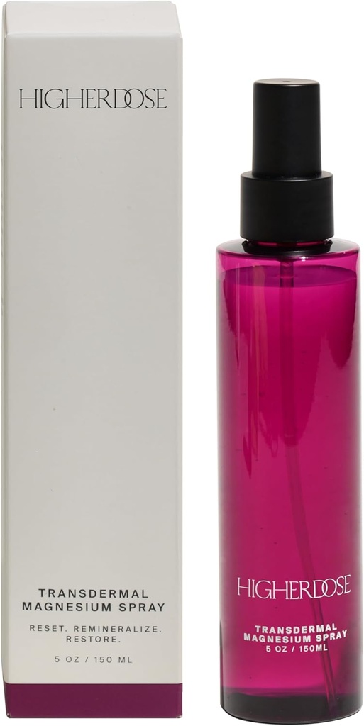 Spray de magnesio transdérmico de más de dos años - Agua purificada del cuerpo de sal marina para la recuperación del músculo, soporte de orina " equilibrio hormonal - electrolitos de relajación y Absorb (5 Fl Oz) (paquete mayo Vary)