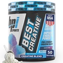 BPI Sports Best Creatine - Creatine Monohydrate Powder for Men & Women, Himalayan Salt - Strength, Pump, Endurance, Muscle Growth, Muscle Definition - No Bloat - Snow Cone - 50 servings - 10.58 Oz