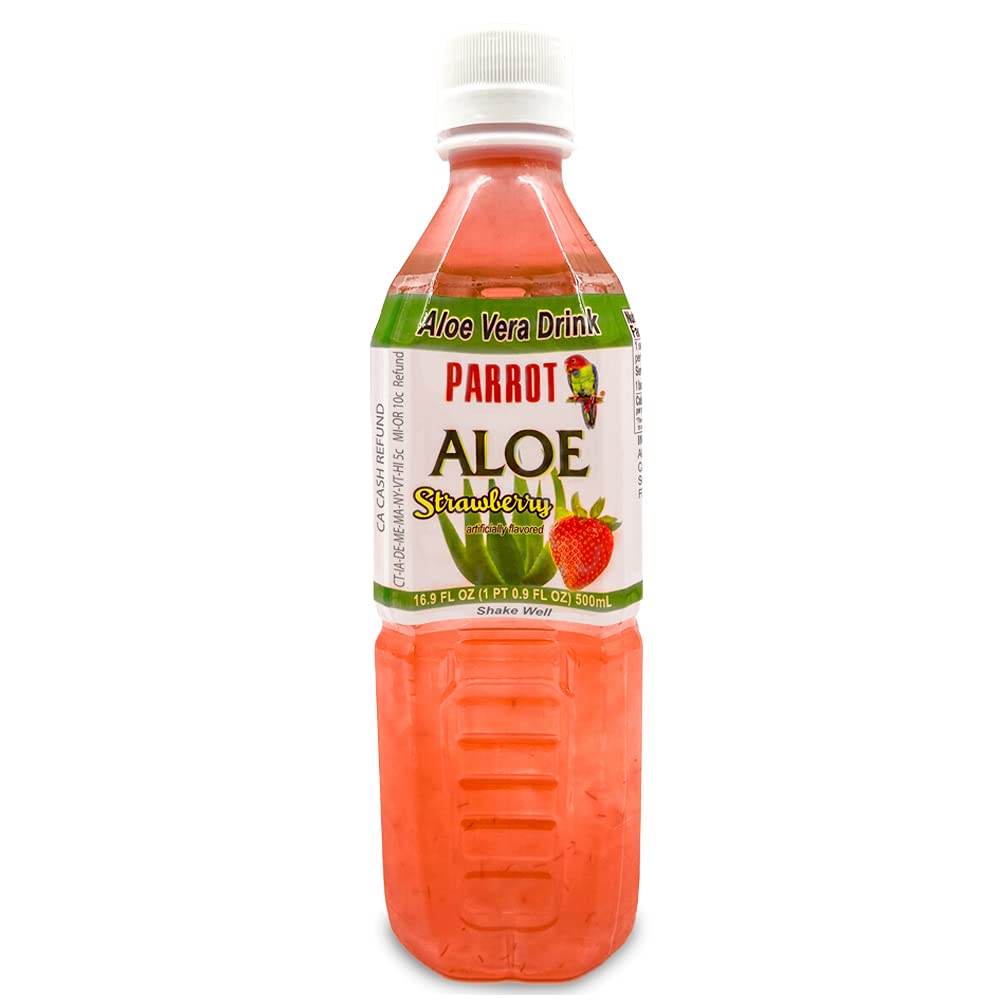 Parrot Brand Aloe Strawberry 16.9 fl.oz.（Pack of 10）