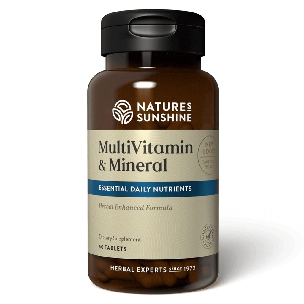 Sunshine de la naturaleza Múltiples vitaminas y minerales, 60 tabletas  sometida Potencial multivitamínicos suministros El cuerpo con 100 por ciento del valor diario para 17 vitaminas y minerales esenciales