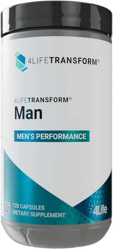 4Life Transform Man - Men's Vitality Supplement for Stamina & Well-Being - L-Citrulline, Vitamin D3 & Korean Ginseng - 120 Vegetable-Derived Capsules
