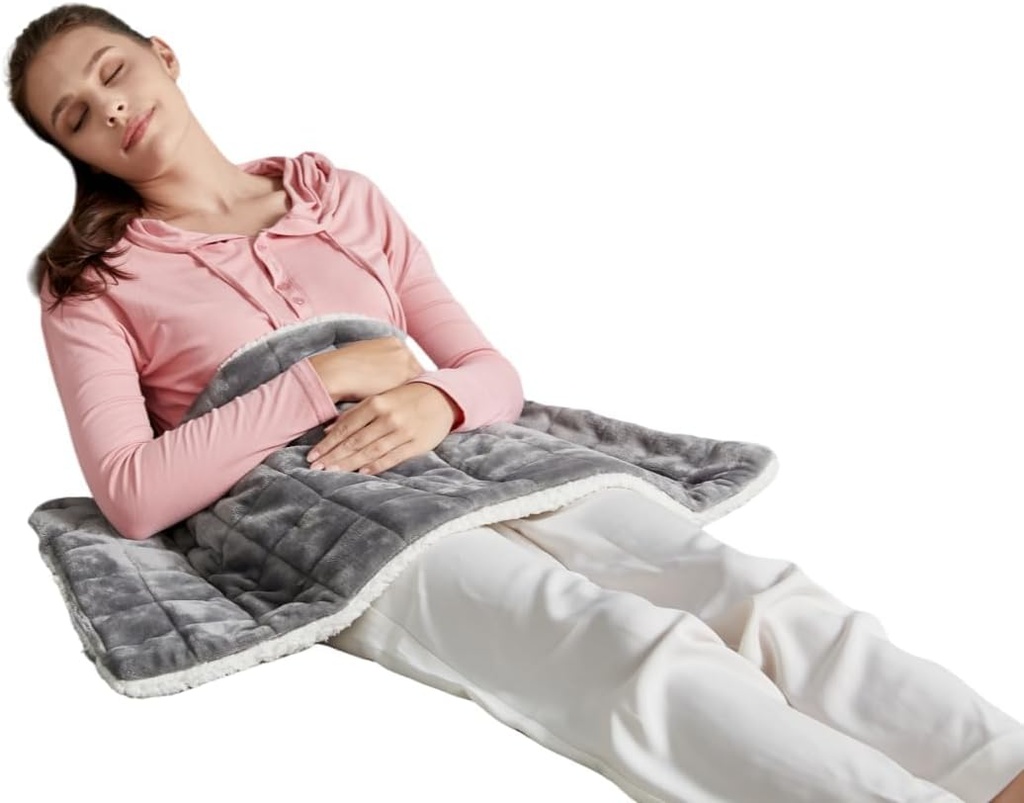 Almohadilla para calentar los calambres y el dolor de espalda, almohadilla de calefacción XL 17"x33",Almohadilla de calefacción eléctrica para el hombro, 4.9LB Almohadilla climatizada con 4 Niveles de calefacción, Esenciales de la habitación de dormitorio,Máquina lavable