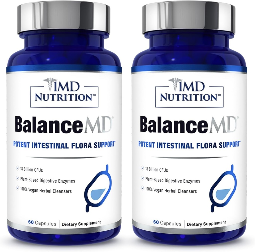 1MD Nutrición BalanceMD Vaginal Probióticos Silencioso Oregano " Ácido caprílico con Lactobacillus " Enzymes Digestivos 