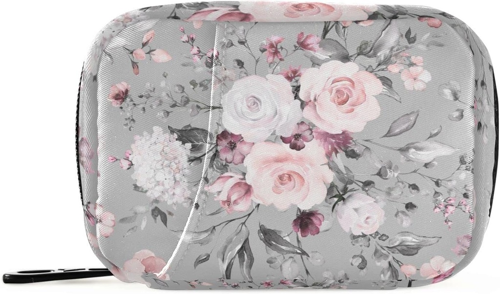 Pill de acuarela Caja de 7 días Pill caja de viaje Pill Organizer Bolsa con cremallera Portable semanal Vitamina Suplemento Holder bolsa de bolsa