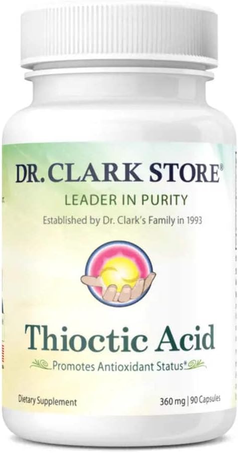 Dr. Clark Alpha Lipoic Acid (Tioctic Acid), 360 mg 90 cápsulas