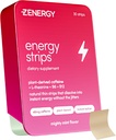 ZENERGY Energy Oral Strips - Mint Flavor  40mg Caffeine + 30mg L-Theanine + 100% Vitamin B6 &amp; B12 Silencio 0 Azúcar, 0 Calories, 0 Gluten, 0 Aspartame, Vegan, Plant-Based, Instant Action TEN 1 Tin = 30 Strips