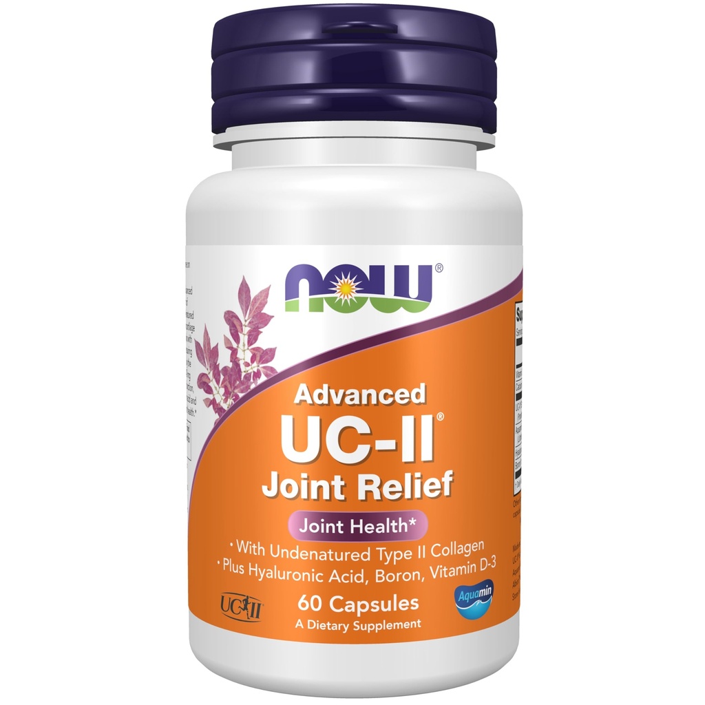 AHORA Suplementos, UC-II Advanced Joint Relief with Undenatured Type II Collagen, plus Hyaluronic Acid, Boron, Vitamin D-3, 60 Veg Capsules