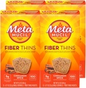 Pantalones de fibra de metamucil, Snack de suplemento diario de fibra, Psyllium Husk Powder, 5g Fiber per Serving, soporta salud digestiva y Satisfios hambre, sabor de especia de canela, paquete de 4, 12 Servi cada uno