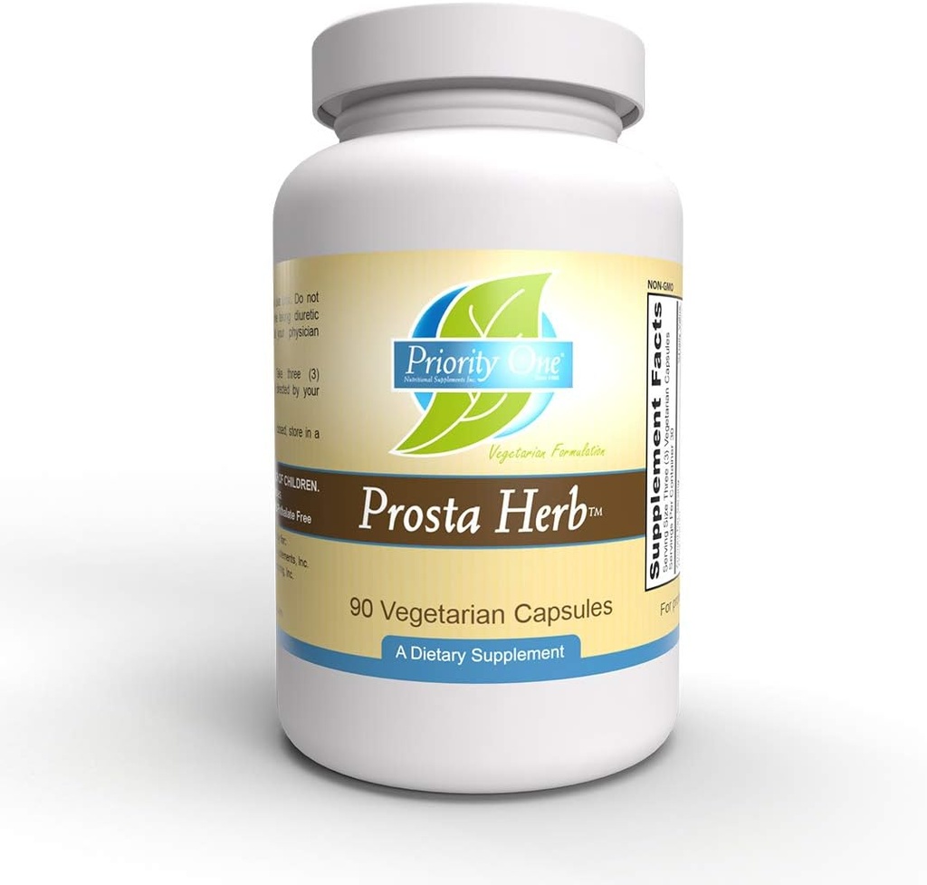 Prioridad Una vitaminas Prosta Herb 90 cápsulas vegetarianas - Apoyo a una próstata saludable Mientras mantiene hormonas masculinas dentro del rango normal.*