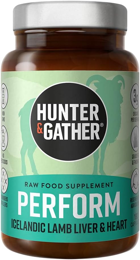 Hunter " Gather Nose to Tail 180 Perform Capsules ¦ Wild, Grass Fed Icelandic Lamb Ancestral Inspired ¦ No GMO Feeds, Antibiotics Or Hormones