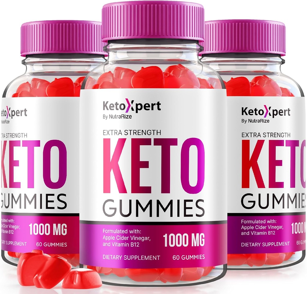 (3 Pack) KetoXpert Keto Gummies, Keto Expert ACV Gummies Advanced Formula, Keto Xpert Maximum Strength 1000MG Gummys, Keto Apple Cider Vinegar Suplemento, KetoXpert Vitamins Reviews (180 Gummies)