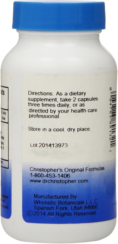 Fórmulas originales del Dr. Christopher Mantenimiento de tiroides Fórmula Capsules, 100 Cuenta (Pack of 2)