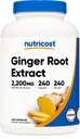 Nutricost Ginger Root Extract 2,200mg, 240 cápsulas - Gluten Free, Non-GMO, 550mg de 4:1 Extracto