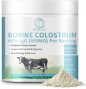 Bovine Colostrum Suplemento 2000mg, Colostrum Powder 40% IgG Inmunoglobulinas para soporte inmunológico, crecimiento del cabello, Gut Health, Muscle, Energy - 100% Grass Fed, Gluten-Free, Non-GMO, 120 Grams