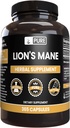 PURE ORIGINAL INGREDIENTES Mane Capsules de León, No Magnesio o Rice Fillers, Siempre Puro (365 cápsulas)