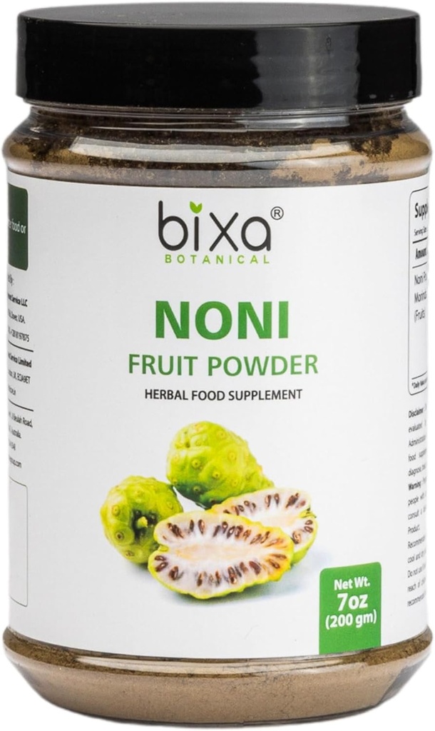 bixa BOTANICAL Ayurvédic Natural Herbal Suplemento Noni Powder Pura Authentic Premium Calidad (Morinda Citrifolia) 7 Oz / 200g