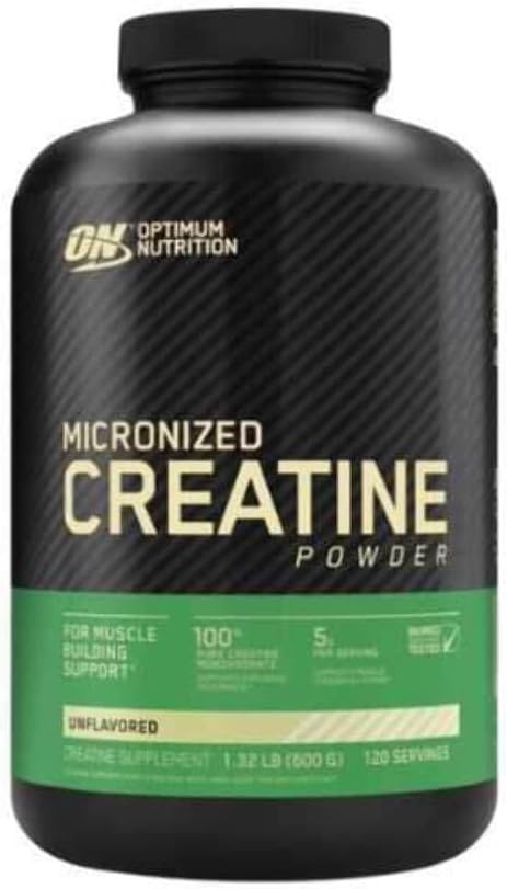 Optimum Nutrition Creatine Powder, Desflavored, 600 Gram