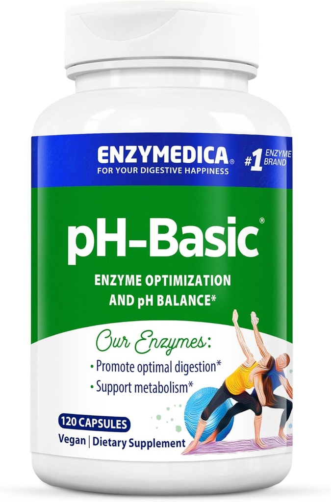 Enzymedica, pH-Basic, Incluye Enzimas Digestivas, Nutrientes " Herbs, apoya la digestión saludable " pH Balance, 120 Conde