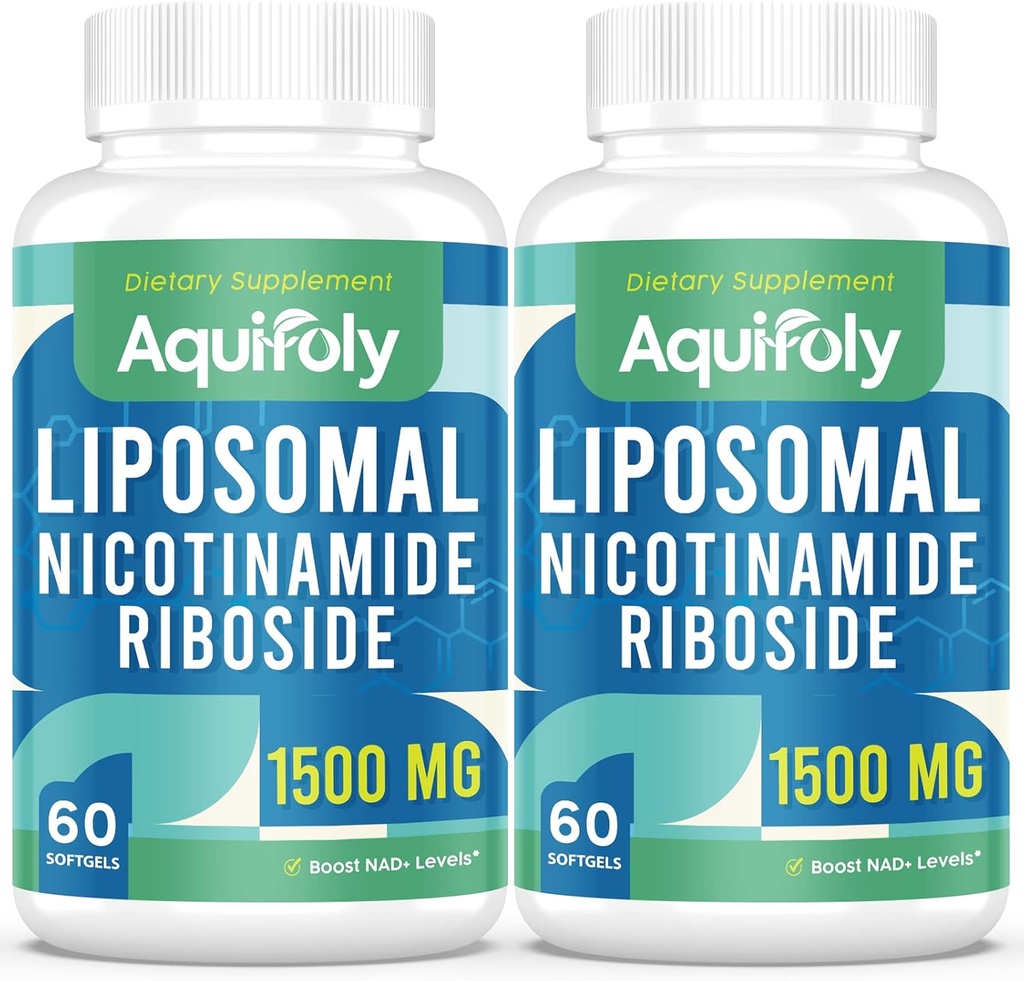 Liposomal Nicotinamide Riboside Suplemento 2000 mg con TMG y Pterostilbeno para la absorción máxima, superior a NAD, Boosting NAD+, Cellular Energy, y Age Defense, 120 Softgels