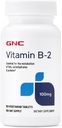 GNC Vitamina B2 100mg Suplemento, Esencial para el metabolismo de grasas, carbohidratos y proteínas, 100 Servimientos