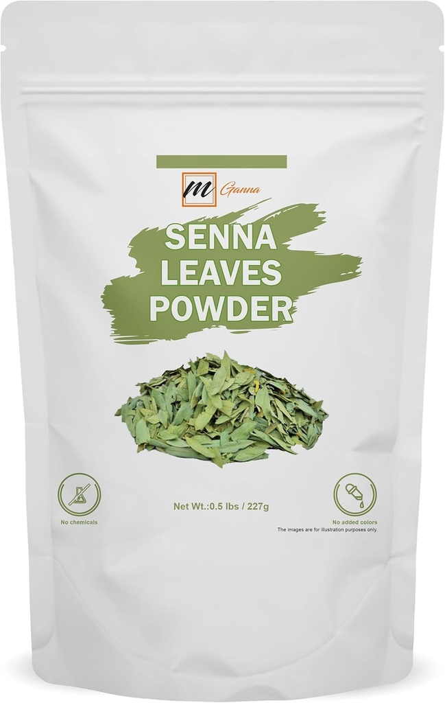 100% Natural Senna Powder 0,5 LBS / 227 GMS (Cassia Angustifolia) para el cuidado de la salud y la habilidad