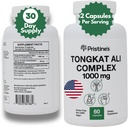 Tongkat Ali 1000MG Extract Supplement -30 Day Supply - Athletic Performance Support - Natural Aphrodisiac, Testosterone & Immunity Support - Potent Antioxidant Benefits