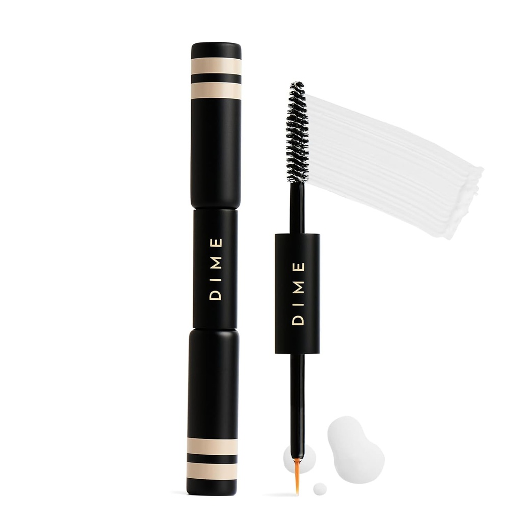 DIME Beauty Boost Duo, Travel-Sized Eyelash Boost Serum and Eyebrow Enhancing Gel Combo, Lash and Eyebrow Growth Serum, 3 ml of Each