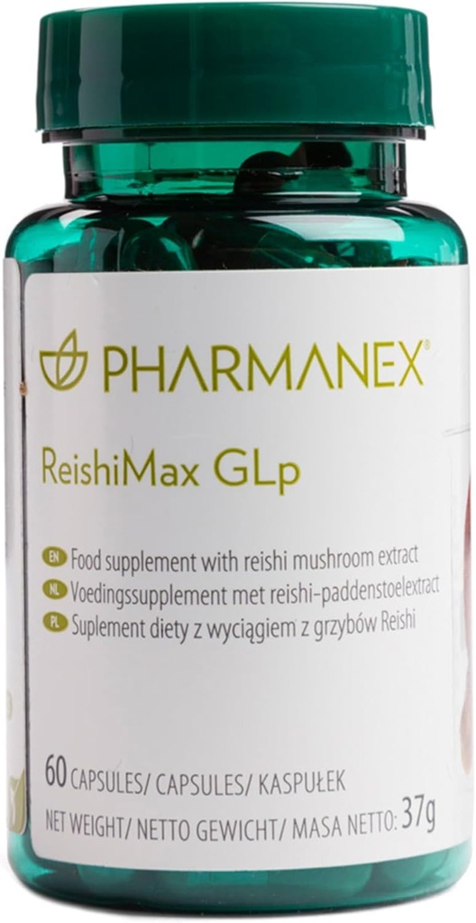ReishiMax Immune Support Suplemento, Red Reishi Mushroom Extract, 60 cápsulas, Boost Immune Health, Supports Energy, Vitality, and Global Wellness