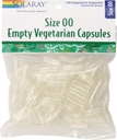 SOLARAY Empty Vegetarian Capsules, Tamaño 00, 100 Cuenta