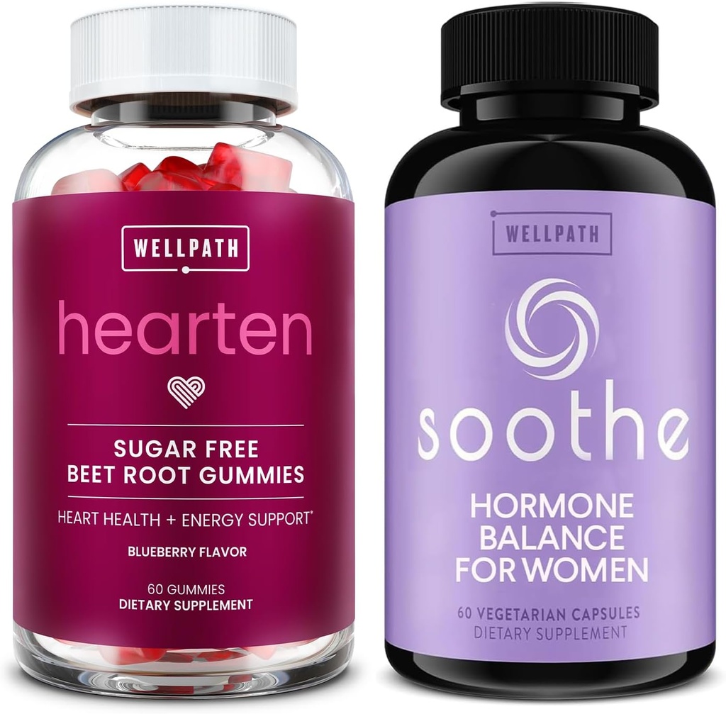 WellPath Beet Root Gummies (Sugar Free) 1500 mg – Blueberry Flavor for Blood Pressure Support and Soothe Hormone Balance for Women + Cortisol Manager, 60 Ct