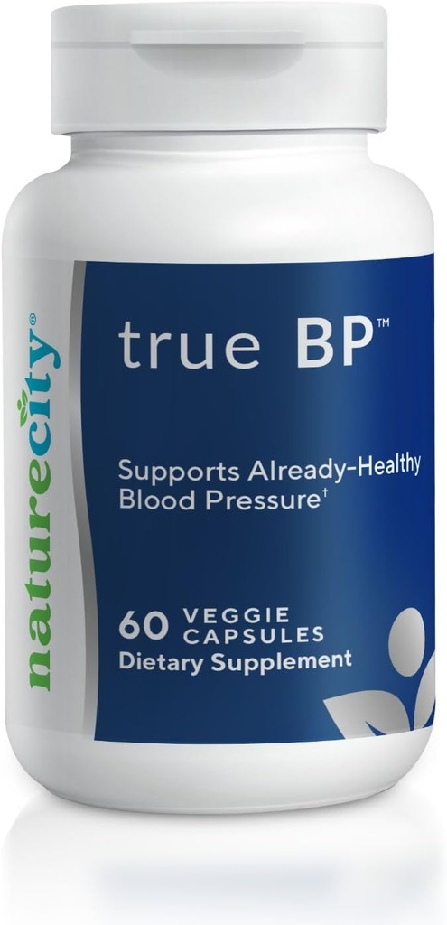 NatureCity True-BP Silenciosos Suplementos para apoyar el flujo sanguíneo para la salud cardíaca   MegaNatural-BP 80mg 16% Oleuropein (60 cápsulas vegetales) No GMO, Gluten Free