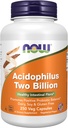 NOW Foods Supplements, Acidophilus, Two Billion, Strain Verified, Healthy Intestinal Flora*, 250 Veg Capsules