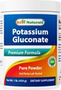 Mejores Naturales Potasio Gluconato 1lb Polvo (1 LB (Pack de 1))