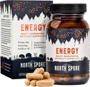 Orgánica ‘Energía’ Extracto de Mushroom Suplemento de cápsulas ← Resistencia " Cordyceps, Reishi, Turquía Tail ← Extractos del cuerpo 100% afrutado  Vegan, Non-GMO TEN Made in USA - 120ct