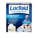 Lactaid Fast Act Lactose Intolerance Relief Chewables with Natural Lactase Enzyme to Prevent Gas, Bloating & Diarrhea Due to Lactose Sensitivity, On-The-Go, Vanilla Twist Flavor, 32 x 1 ct