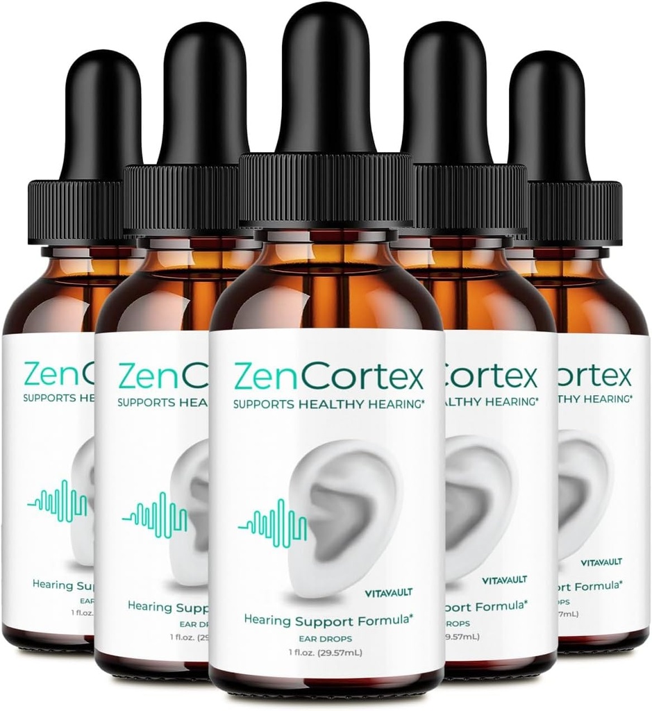 ZenCortex Tinnitus Relief for Ringing Ears Drops, Zen Cortex Tinnitus Suplemento ZenCortex Healthy Ear Support Suplemento - Maximum Strength Advanced Formula ZenCortex Drops Reviews (5 Pack)