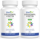 Fisetina lipomal con suplementos de quercetina 1200 mg por ser, alta absorción Polyphenols Antioxidantes para mujeres, hombres, no GMO, libre de gluten,2 botella-120 Softgels