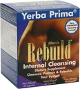 Yerba Prima Men's Rebuild Cleansing Program Box - Treinta días de limpieza interna para el cuerpo entero - Hecho suave con arcilla bentonita ultraabsorbente " Psyllium for Regularity Support