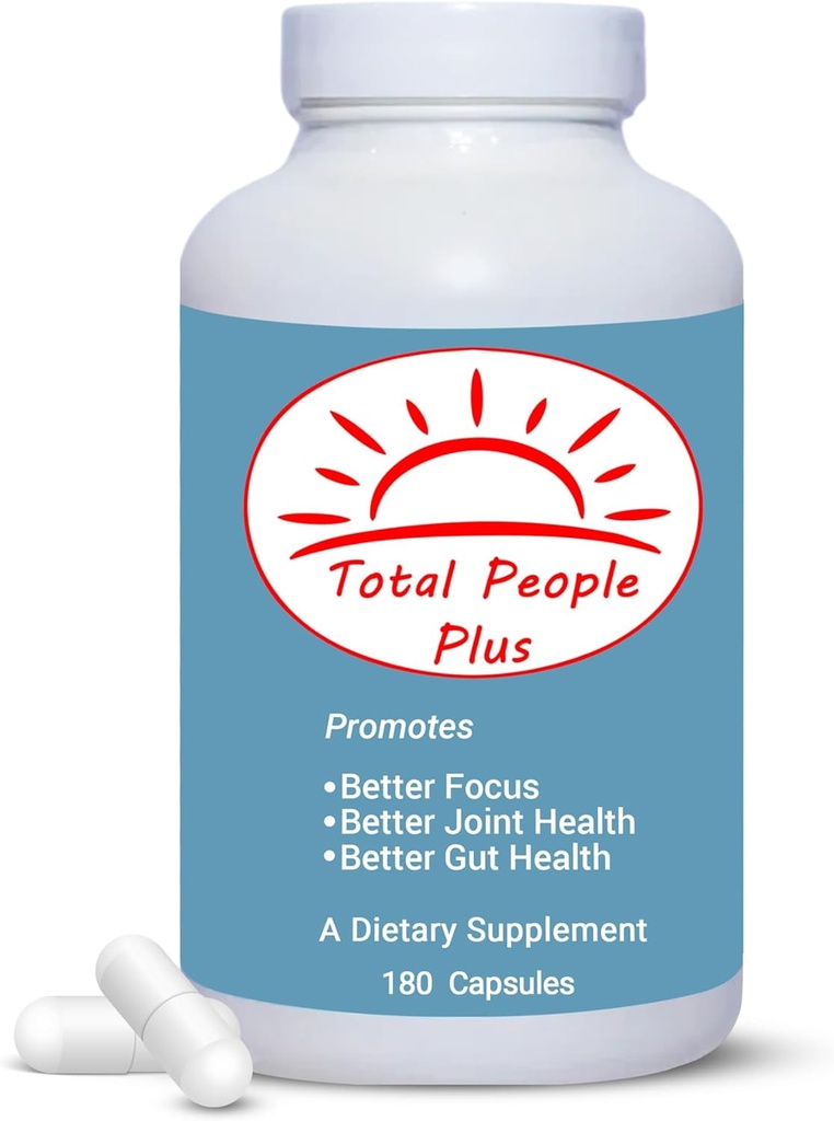 Total People Plus - Minerales multivitamínicos para adultos - Suplementos dietéticos ricos en minerales mayores con mezcla de vitaminas A, D y E - Boostas Energía y Vitalidad - 180 cápsulas