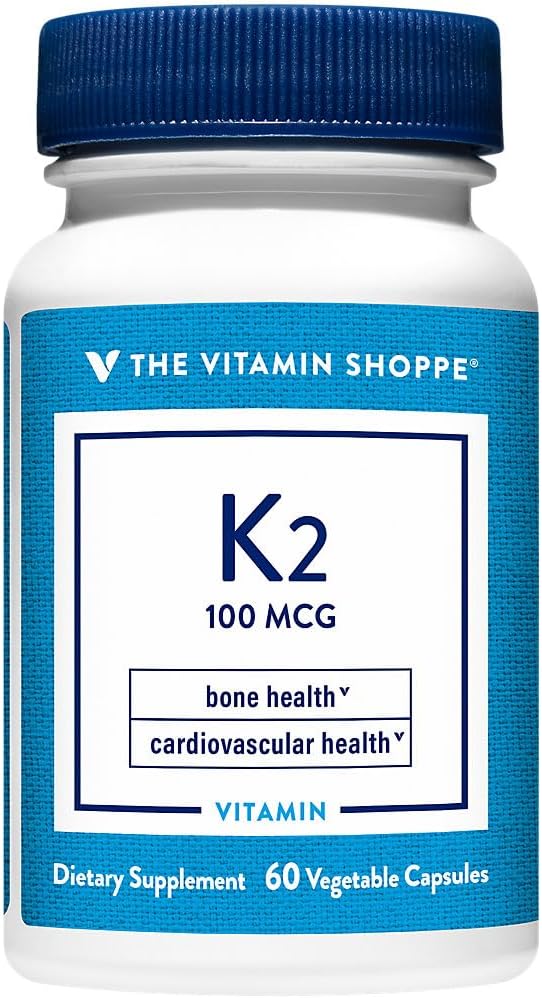 La vitamina Shoppe Vitamina K2-100 MCG (60 cápsulas vegetarianas)