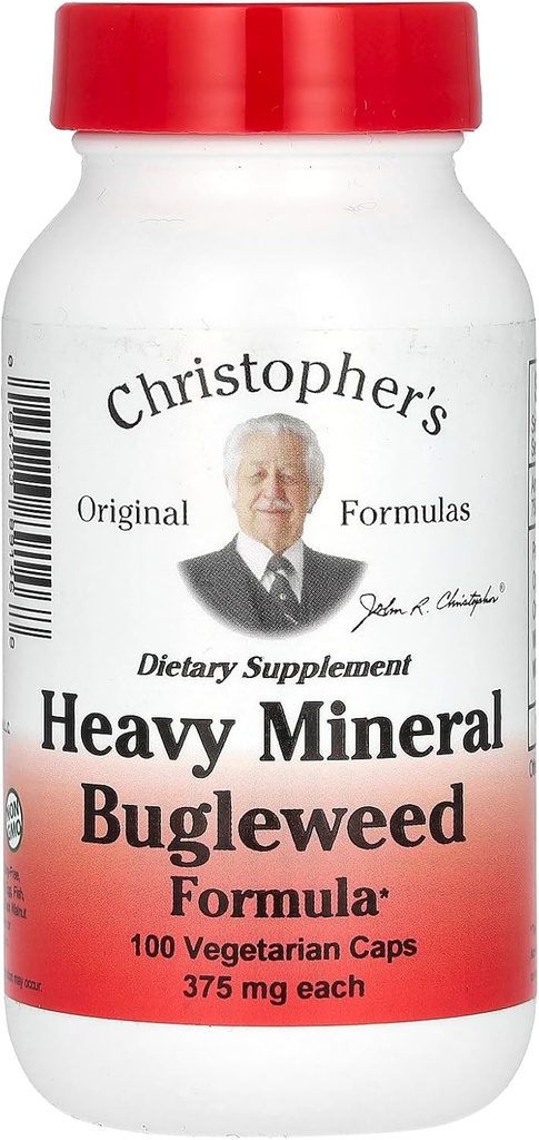 Fórmulas del Dr. Christopher Heavy Mineral Bugleweed Fórmula - 400 mg - 100 cápsulas