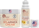 Arnica Cream " Arnica Gel Roll-On 2PK para Bruising and Swelling, Soothe Sore Muscles " Joints with Vitamin K, 30% Arnica Montana, Hyaluronic Acid " L-Arginine
