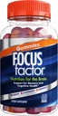 Factor de foco Gummies nootropic, Suplemento de memoria para cerebro, fosfatidilserina, Bacopa, Huperzine A, 60 Conde