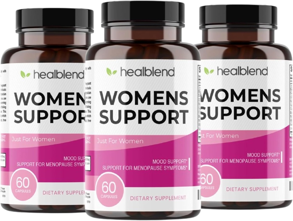 Complejo de Apoyo a las Mujeres Fórmula Avanzada - Suplemento de Apoyo Femenino para Flashes Calientes, Suelos nocturnos, Síntomas de Perimenopausa y Menopausa - Regulación hormonal Naturalmente - 180 cápsulas (3 Pack)