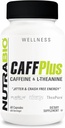 NutraBio CaffPlus, Caffeine de doble fuente con Theanine for Healthy Energy Boost - 60 cápsulas vegetales